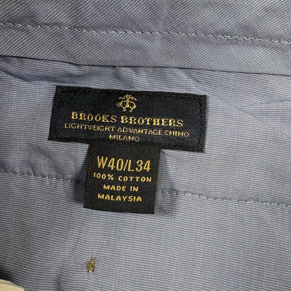 Brooks Brothers Lightweight Advantage Chino Milano Pants Mens 40x34 Khaki Tan - Picture 10 of 11
